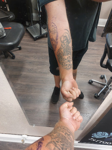 Explore palm tree tattoo ideas, creative tattoo ideas in Auburndale, available at Till Death Tattoo Studio