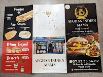 Menu / carte de Afghan Indien Mama à Paris
