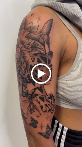 Explore goth tattoo ideas, creative tattoo ideas in Rogers, available at Ink Solutions Tattoo