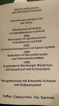 Albrecht-Dürer-Stube à Nuremberg menu