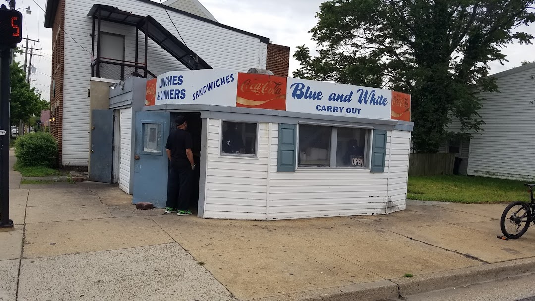 Blue & White Carry Out