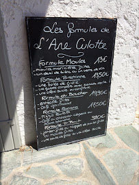 Restaurant L’âne Culotte à Talmont-sur-Gironde menu