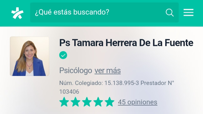 Consulta Psicóloga Tamara Herrera De La Fuente Las Condes https://www.doctoralia.cl/tamara-herrera-de-la-fuente/psicologo/santiago - Psicólogo
