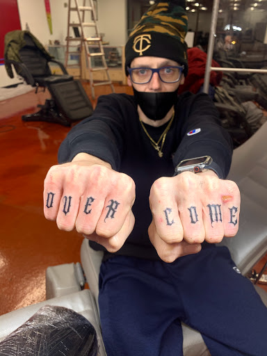Explore chest tattoo lettering ideas, creative tattoo ideas in Newington, available at 917ink Tattoo