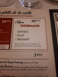 Restaurant Bistrot 30 à Issy-les-Moulineaux (le menu)
