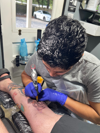 Explore black and gray tattoo sleeve ideas, creative tattoo ideas in Jacksonville, available at Maddieltattoo