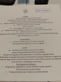 Menu / carte de Restaurant La Table à Assignan