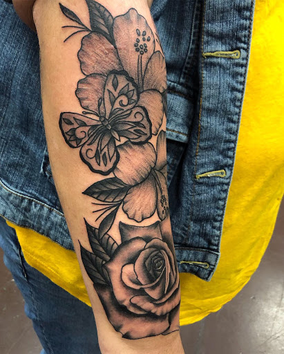 Explore compass tattoo ideas for men, creative tattoo ideas in Modesto, available at Dying Art Tattoo