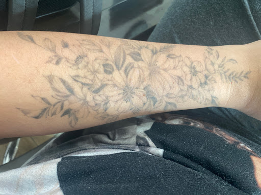 Explore linear tattoo ideas, creative tattoo ideas in Orange, available at Baron Art Tattoo