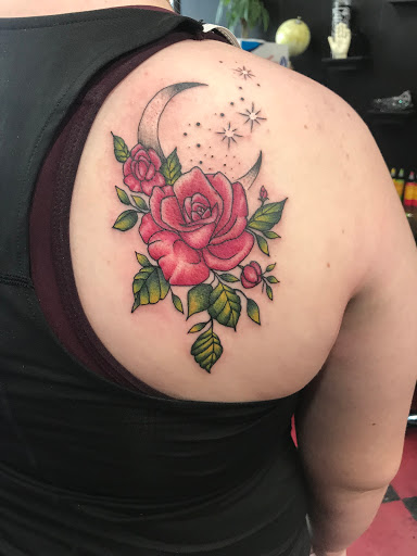 Explore thigh tattoo cover up ideas, creative tattoo ideas in Dayton, available at 33 Lions Tattoo