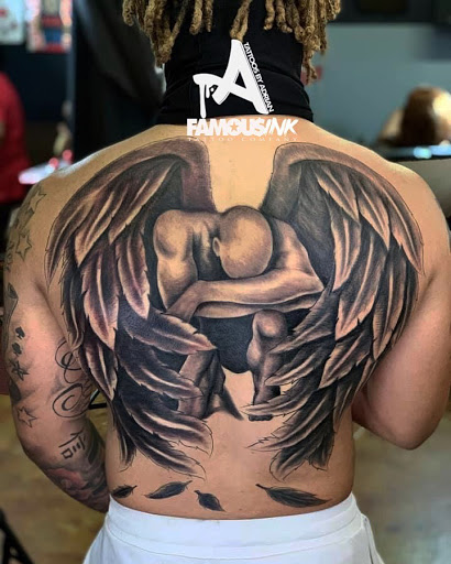 Explore hunting tattoo ideas for men, creative tattoo ideas in Hammond, available at Famous Ink, Inc.