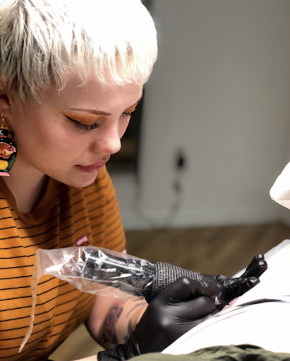 Explore lion and lamb tattoo ideas, creative tattoo ideas in Bellefonte, available at Juniper Studio