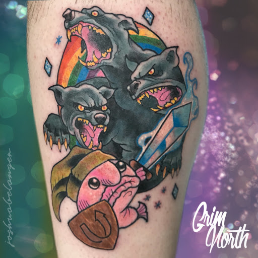 Explore falcon tattoo ideas, creative tattoo ideas in Portsmouth, available at Grim North Tattoo and Piercing