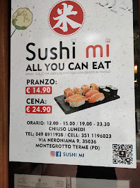 Ristorante Sushimi à Montegrotto Terme menu