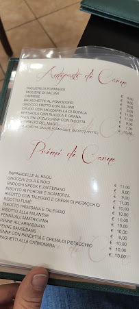 Menu du RISTORANTE BAR PIZZERIA IL MAGO à Cermenate