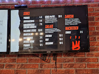 Restaurant de hamburgers Bozz Burger à Frankfurt (le menu)