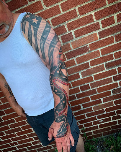 Explore great chest tattoo ideas, creative tattoo ideas in Strasburg, available at Champion Tattoo Company