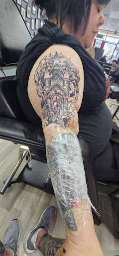 Explore tattoo ideas chest piece, creative tattoo ideas in Riverside, available at Darkstar Tattoo CA