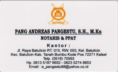 Kantor Notaris / PPAT Pang Andreas Pangestu.