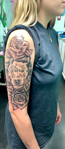 Explore black tattoo cover up ideas, creative tattoo ideas in Meridian, available at Creative Pain Tattoo Studio
