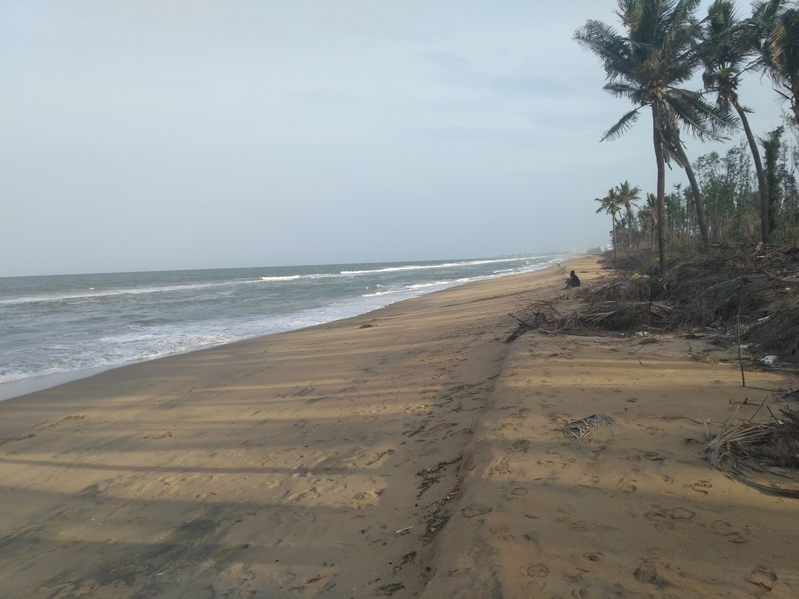 Kanathur Beach的照片 带有长直海岸