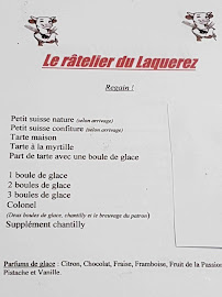 Restaurant Auberge du Laquerez à Jougne (la carte)