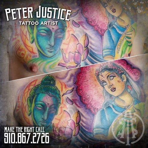 Explore memorial dog tattoo ideas, creative tattoo ideas in Fayetteville, available at American Tattoo Society of Fayetteville