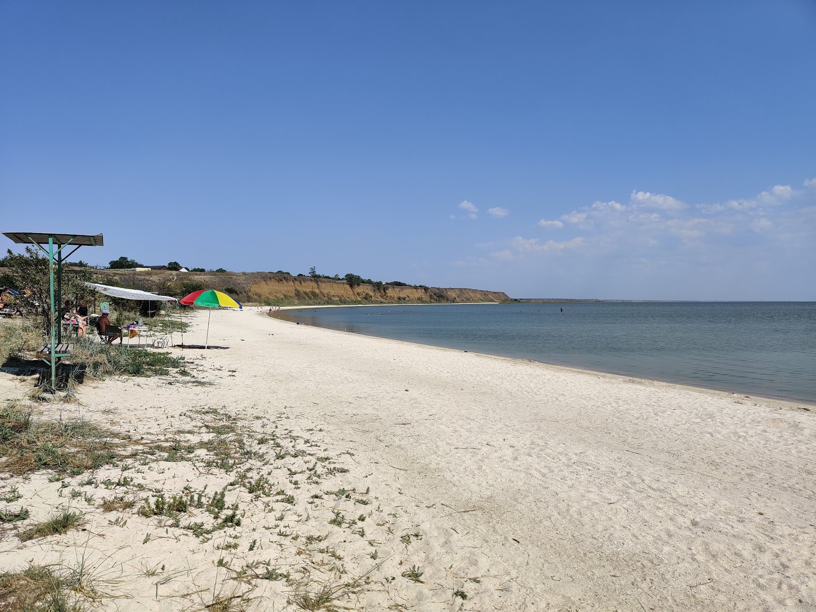 Fotografija Plyazh Glafirovka z svetel pesek površino