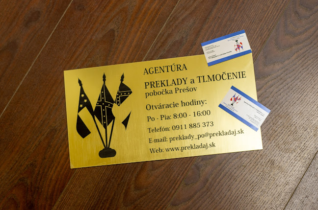 Agentúra PREKLADY a TLMOČENIE, s.r.o. pobočka Prešov