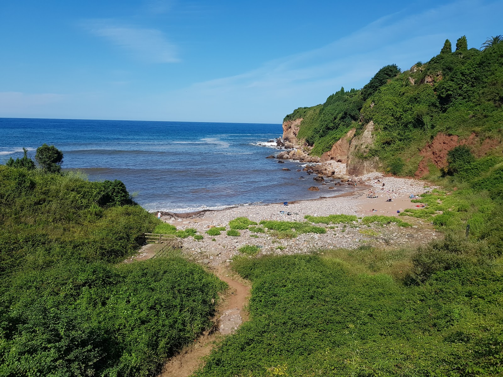 Foto von Playa de Rebolleres mit grauer sand & kiesel Oberfläche