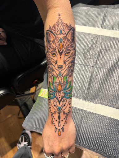 Explore cover up star tattoo ideas, creative tattoo ideas in Tempe, available at Club Tattoo