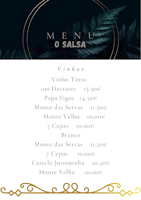 Menu / carte de O Salsa à Santarem