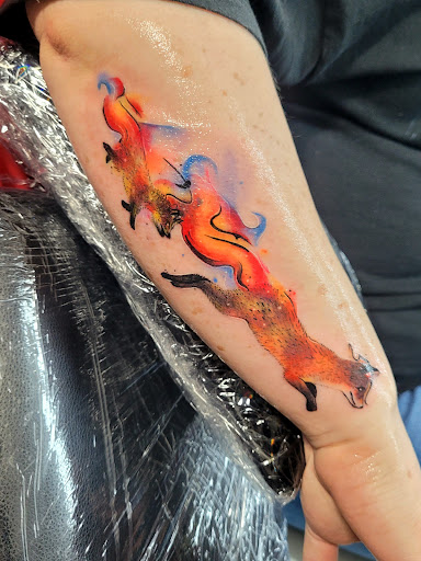 Explore jet tattoo ideas, creative tattoo ideas in Benton, available at Spectrum Tattoo