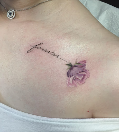 Explore skull and rose tattoo ideas, creative tattoo ideas in Alhambra, available at IFA2 Tattoo Studio