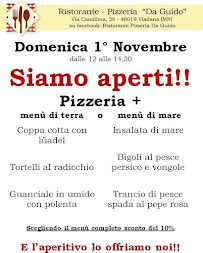 Pizzeria Ristorante Pizzeria Da Guido à Banzuolo (la carte)