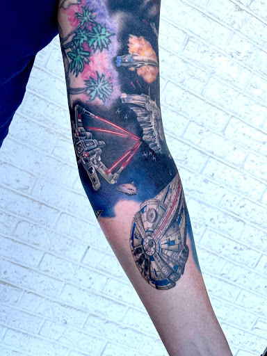 Explore first born tattoo ideas, creative tattoo ideas in Pendleton, available at Just Another Hole in the Wall Tattoo