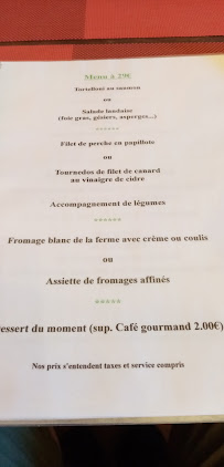Menu / carte de hotel Restaurant Le Prieuré à Sainte-Croix-en-Jarez