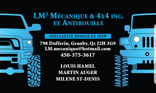 Atelier de réparation automobile LM ² Mécanique & 4X4 INC (Antirouille automatisé)(Garage P A Maheu) à Granby (Quebec) | AutoDir