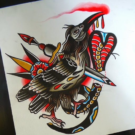 Explore gun tattoo ideas, creative tattoo ideas in Monroe, available at No Cross No Crown Tattoo Company