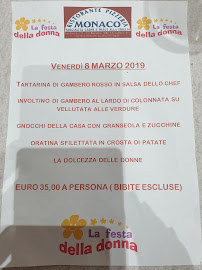 Pizzeria Ristorante Pizzeria Monaco à Cavallino-Treporti (le menu)