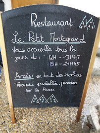 Menu du Restaurant Le Petit Montagnard à La Clusaz