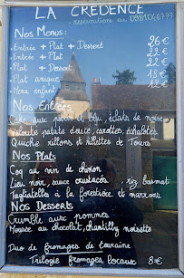 Menu du La Crédence à Azay-le-Rideau