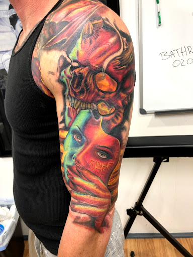 Explore sea tattoo ideas, creative tattoo ideas in Sarasota, available at SEVEN SINS Tattoo Studio