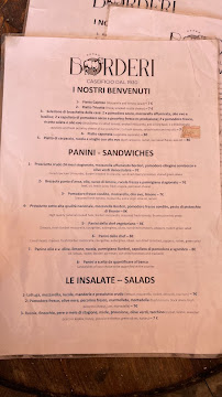 Restaurant italien Caseificio Borderi à Syracuse (le menu)