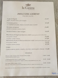 Menu / carte de Ristorante La Casina à Drena