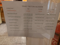 Menu / carte de Pizzeria Belvedere à Valdobbiadene