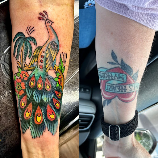 Explore breast cancer awareness tattoo ideas, creative tattoo ideas in Clemmons, available at Rituals Tattoo Society