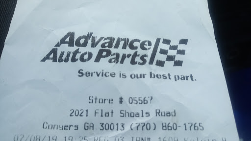 Auto Parts Store «Advance Auto Parts», reviews and photos, 2021 Flat Shoals Rd SE, Conyers, GA 30013, USA