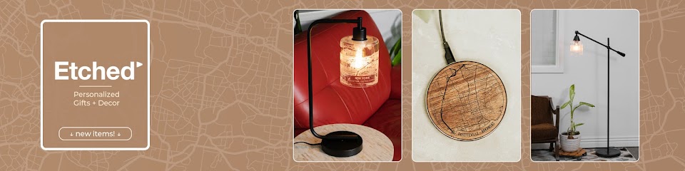 Etched Custom Gifts + Personalized Lighting