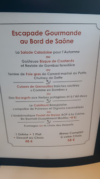 Restaurant gastronomique L'Embarcadère à Jassans-Riottier (la carte)